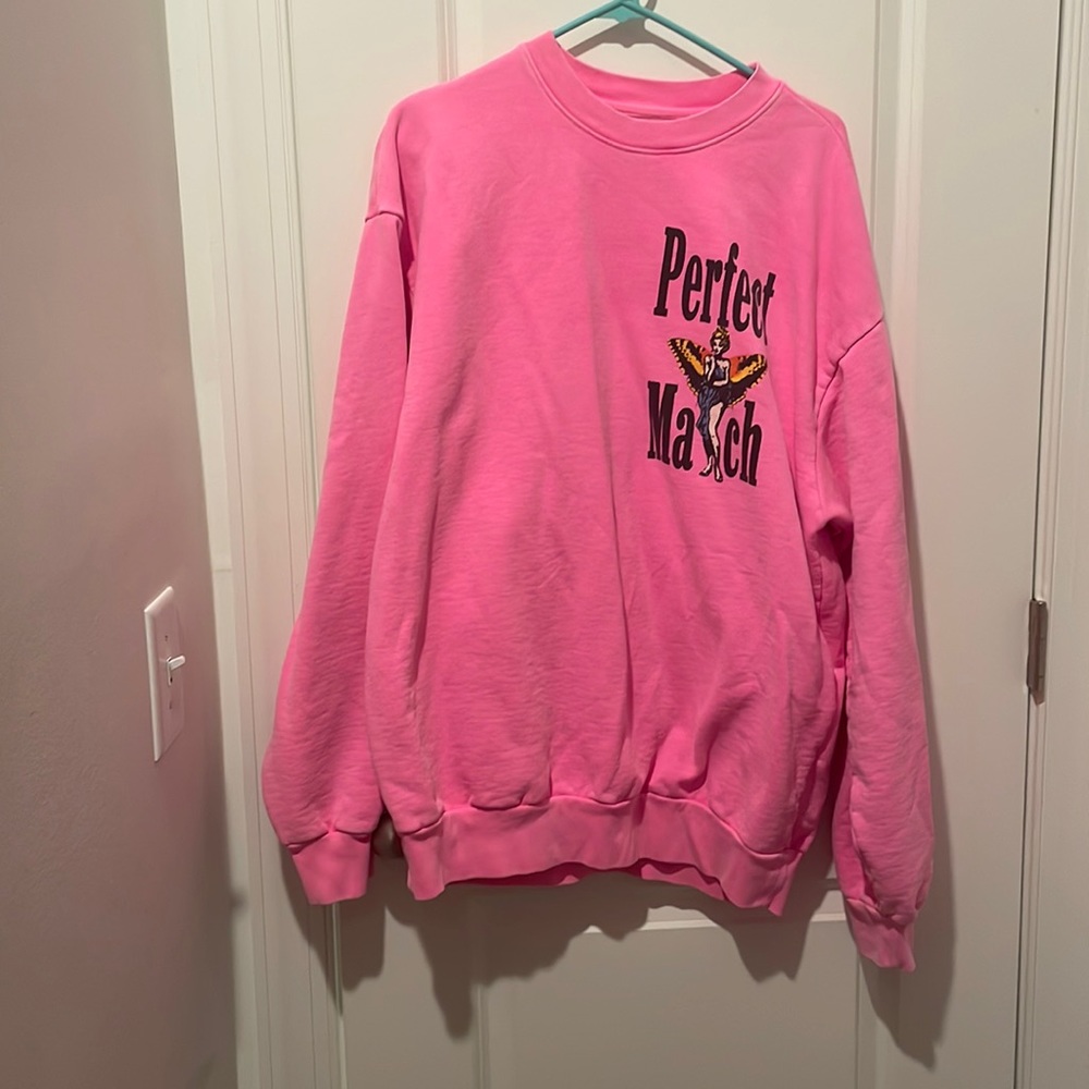 Boys lie one size fits all hot pink perfect match sweatshirt